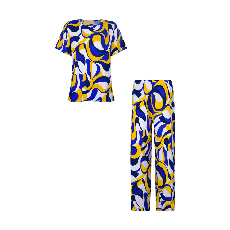 ست تیشرت و شلوار زنانه مدل موج